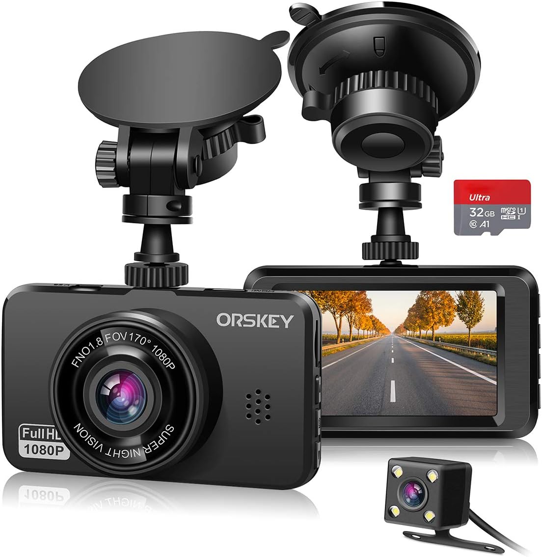 ORSKEY Dash Cam for Cars