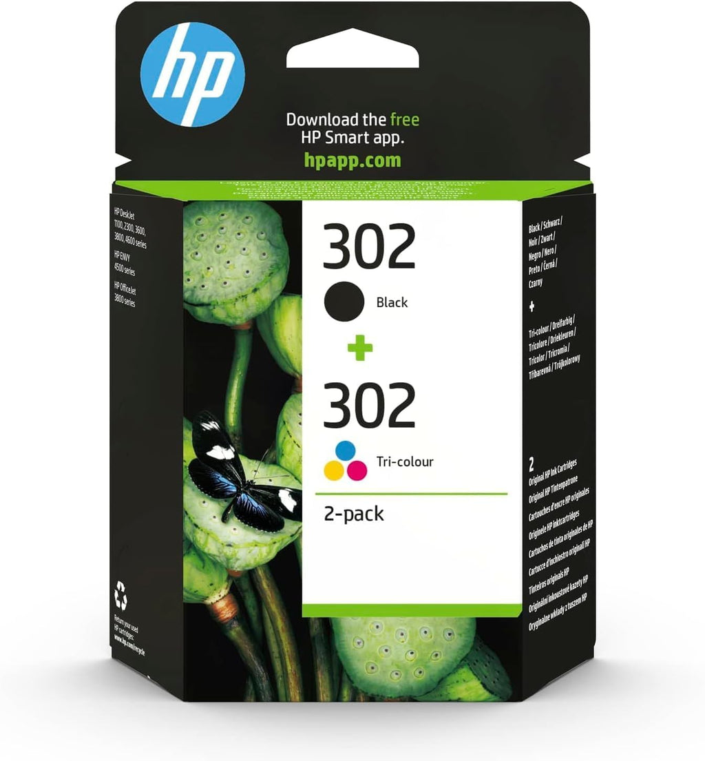 HP X4D37AE 302 Original Ink Cartridges