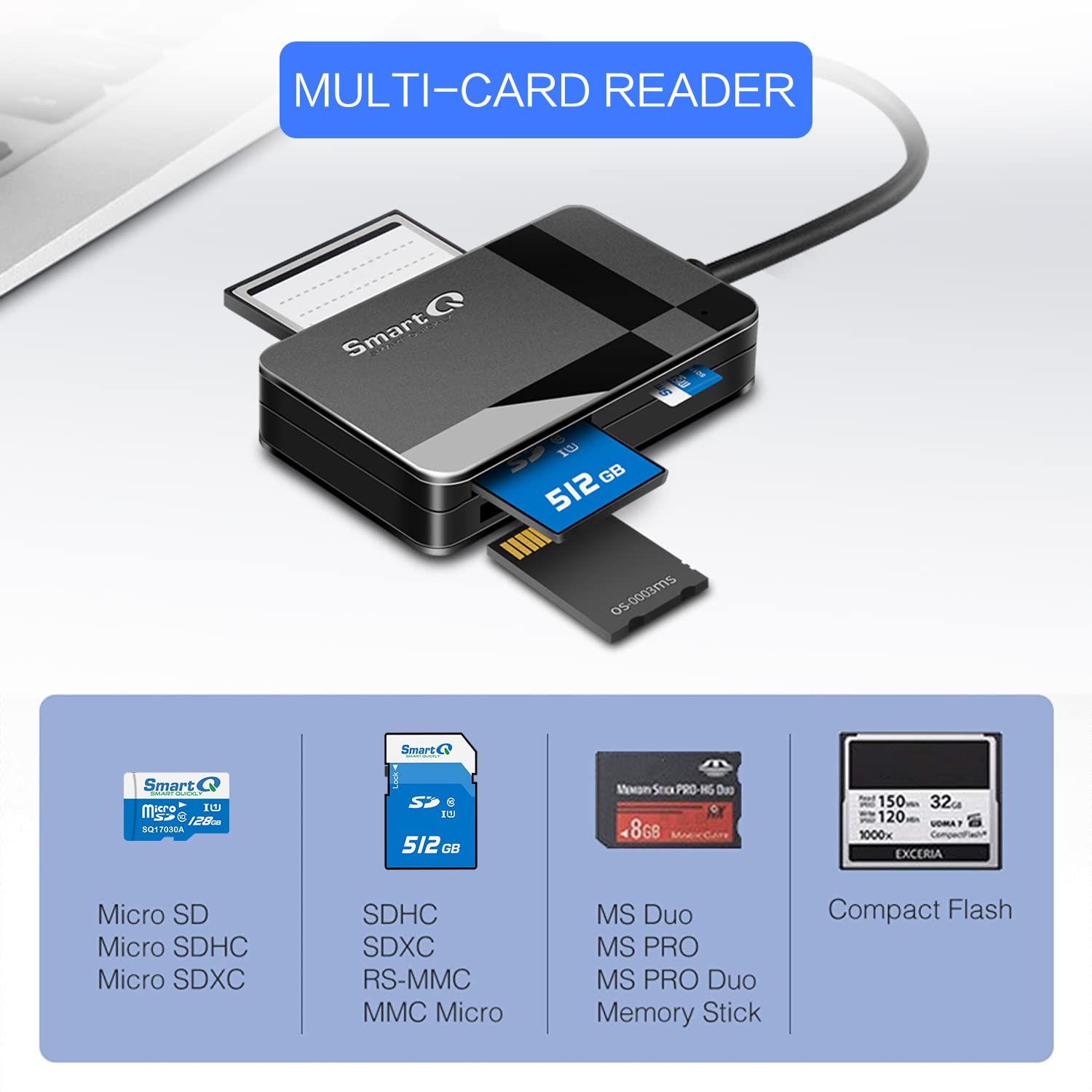 SmartQ C368 USB 3.0 SD Card Reader