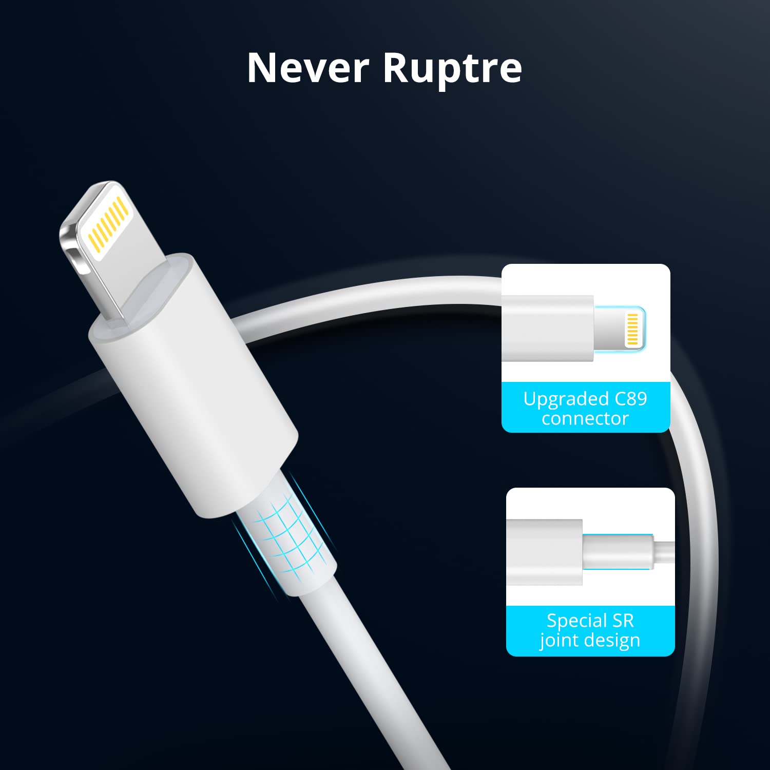 USB C to Lightning Cable 1M