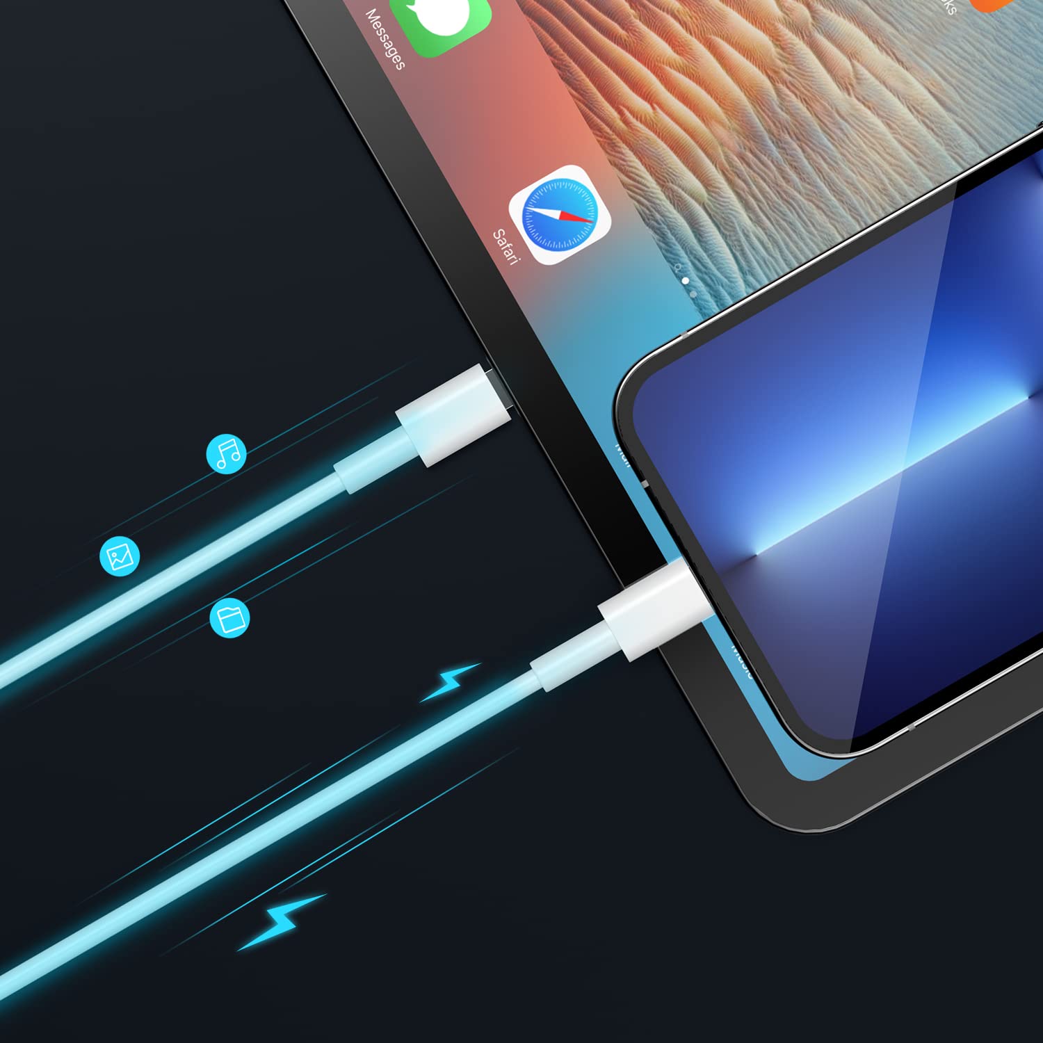 USB C to Lightning Cable 1M