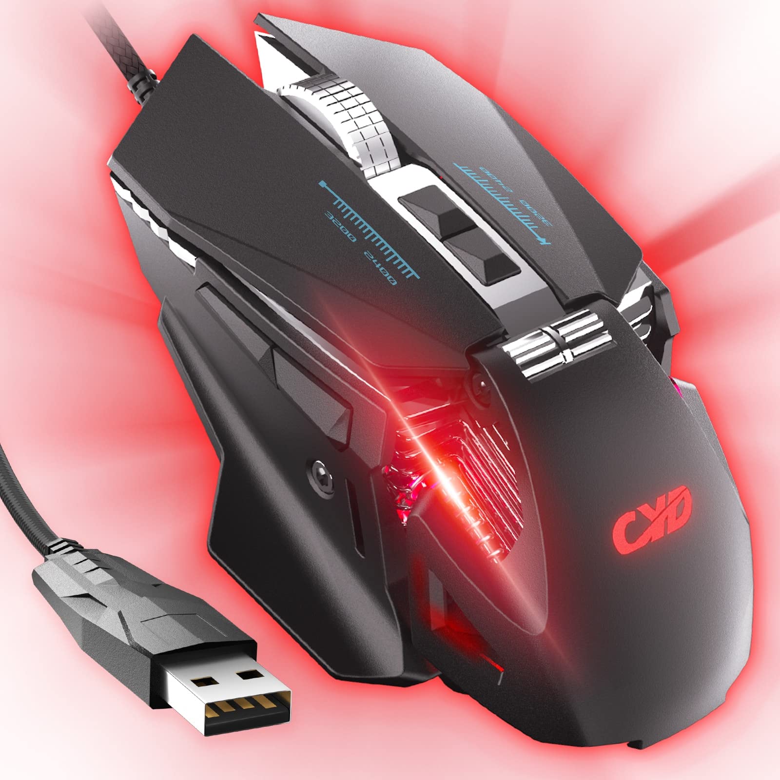 CYD C309 RGB Wired-Mouse for Laptop