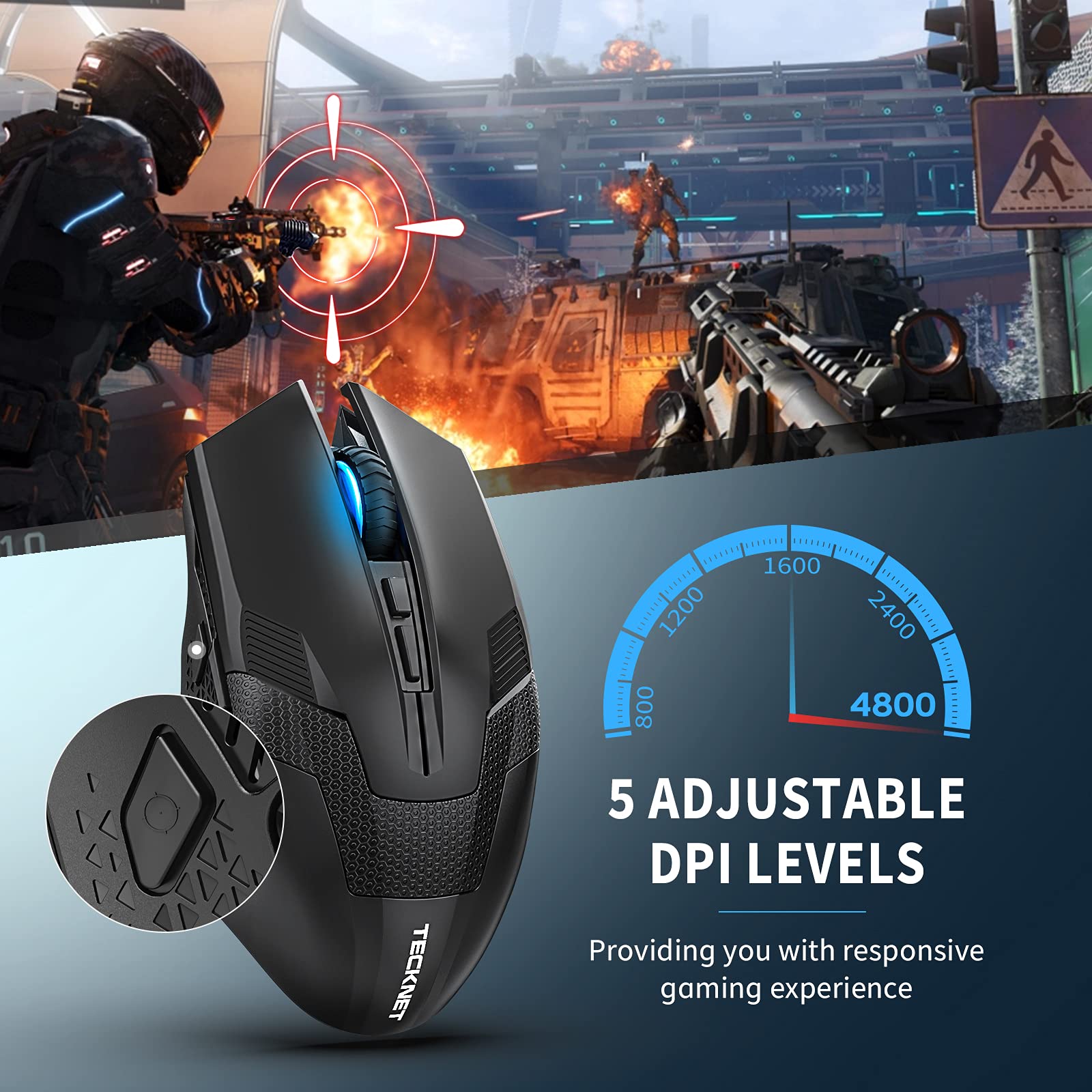 TECKNET Wireless Gaming Mouse