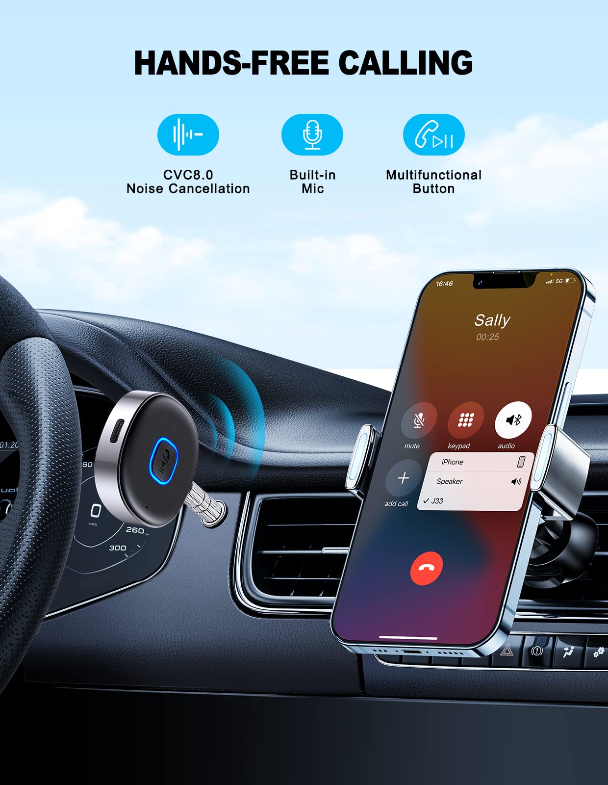 Mohard Car Bluetooth AUX Adapter