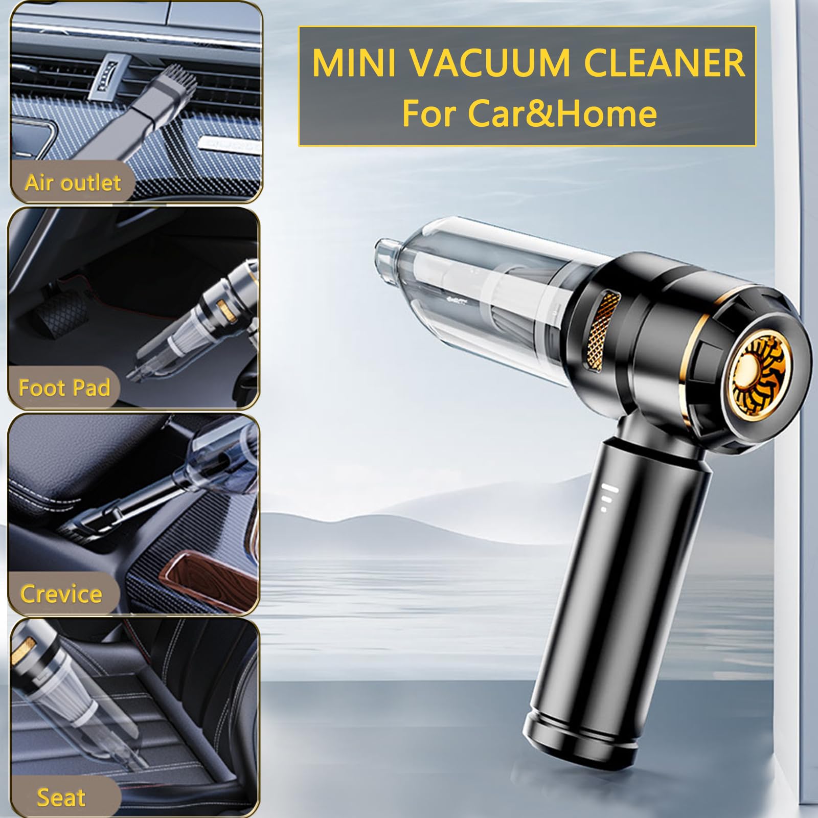 Lyiazsoy Car Vacuum Cleaner,22000PA High Power Mini Vacuum Cleaner