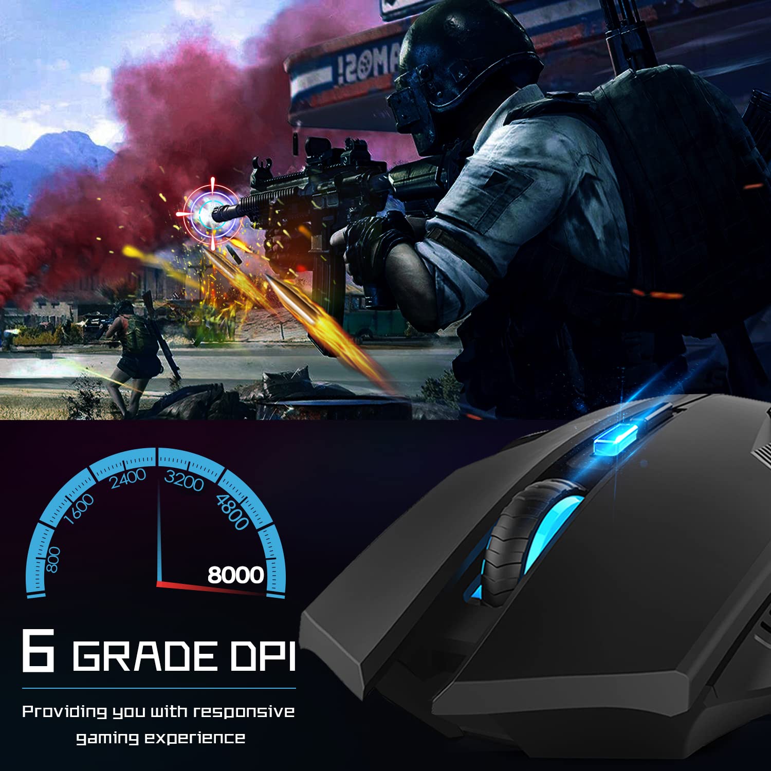 TECKNET Wireless Gaming Mouse