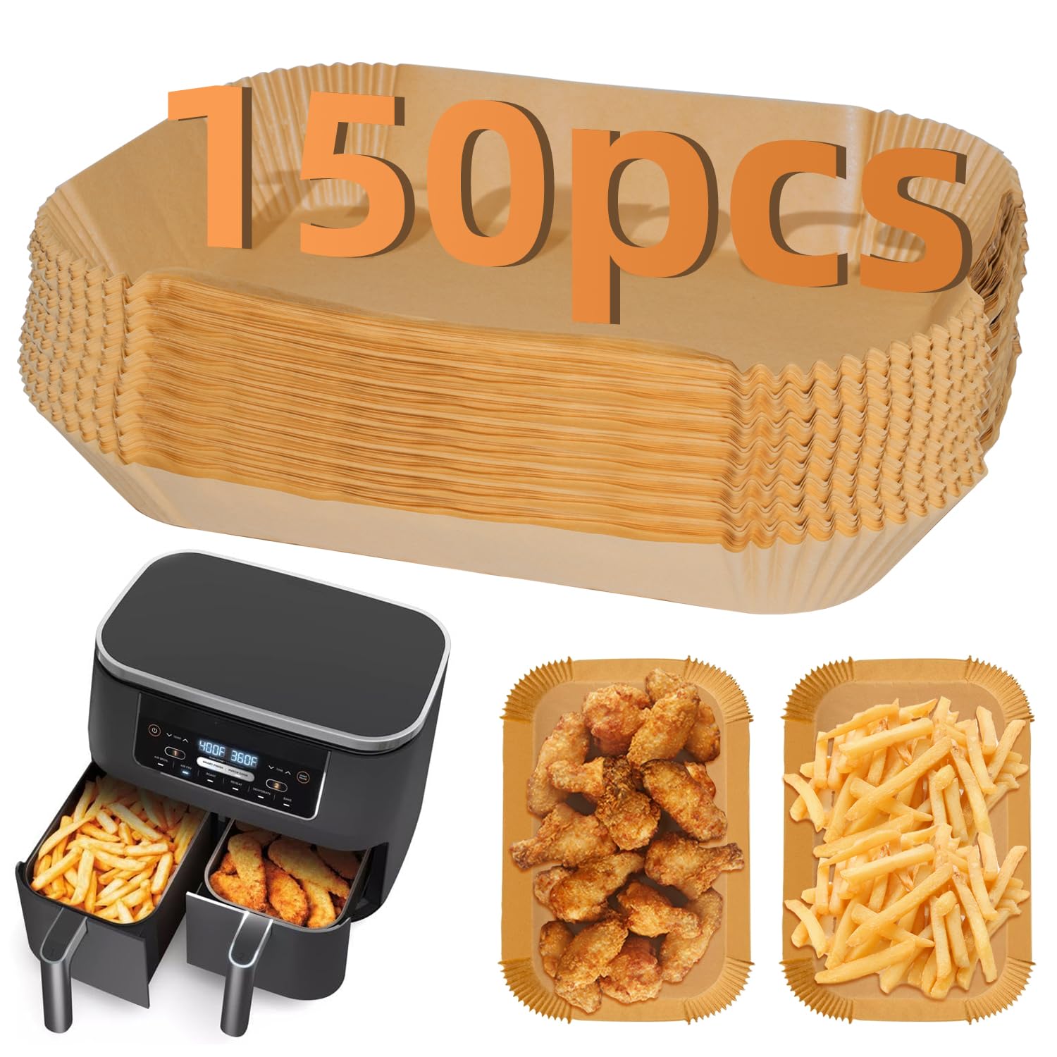 150PC Air Fryer Liners, Ninja Air Fryer Paper Liners Disposable