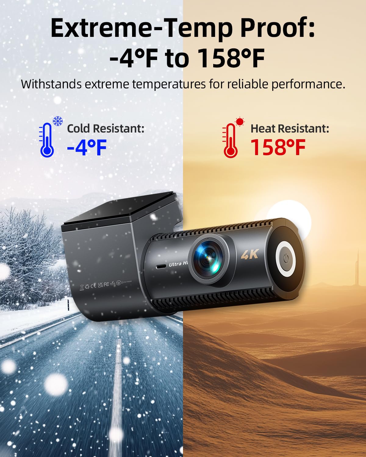 CIEVIE Dash Cam Front and Rear
