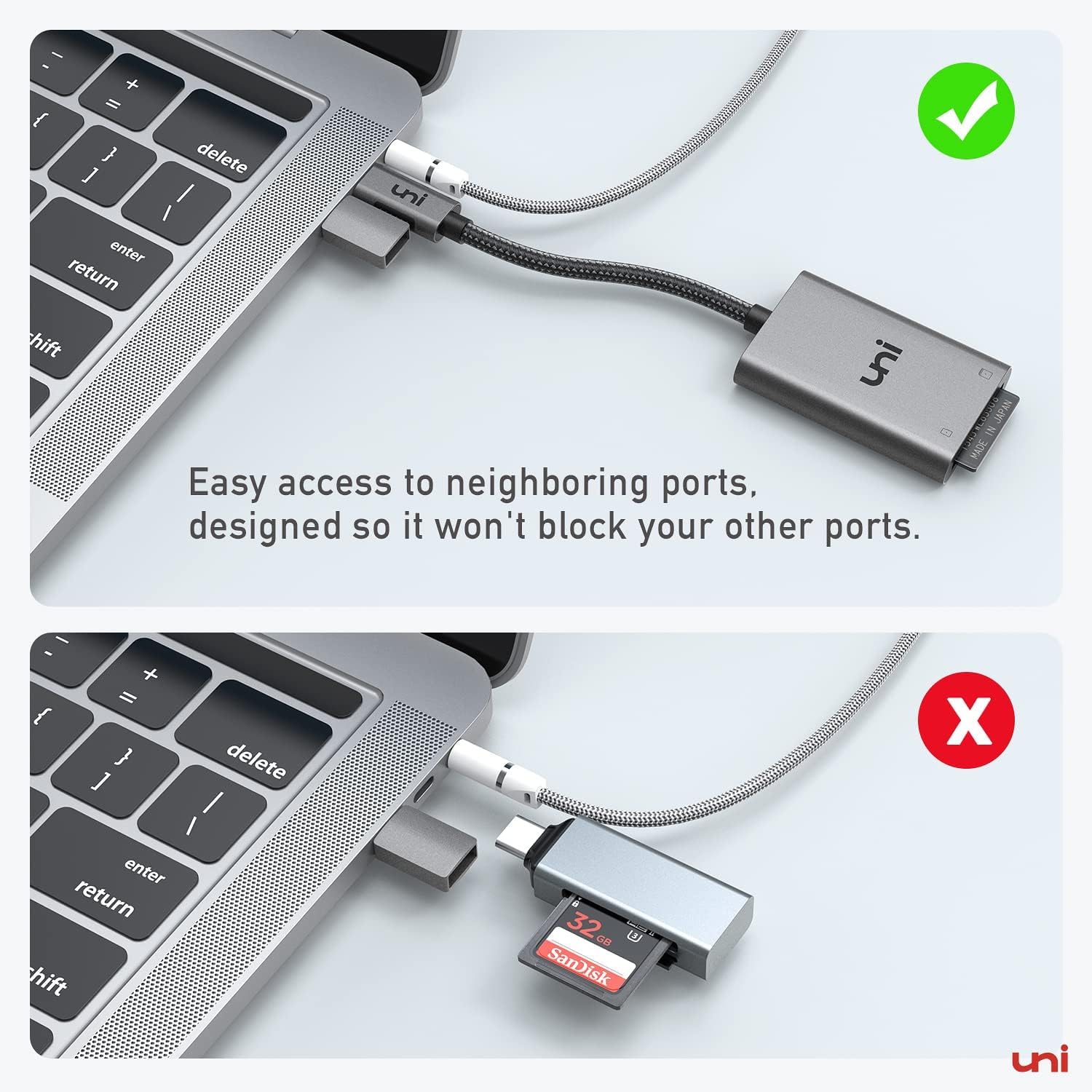 uni SD Card Reader, Aluminum USB