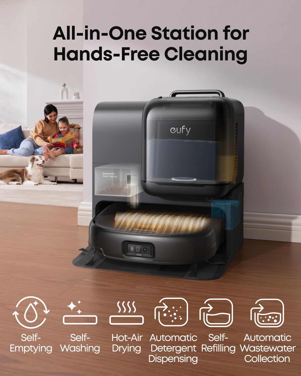 eufy Omni C20, Robot Vacuum Cleaner with Mop, All-in-One Station