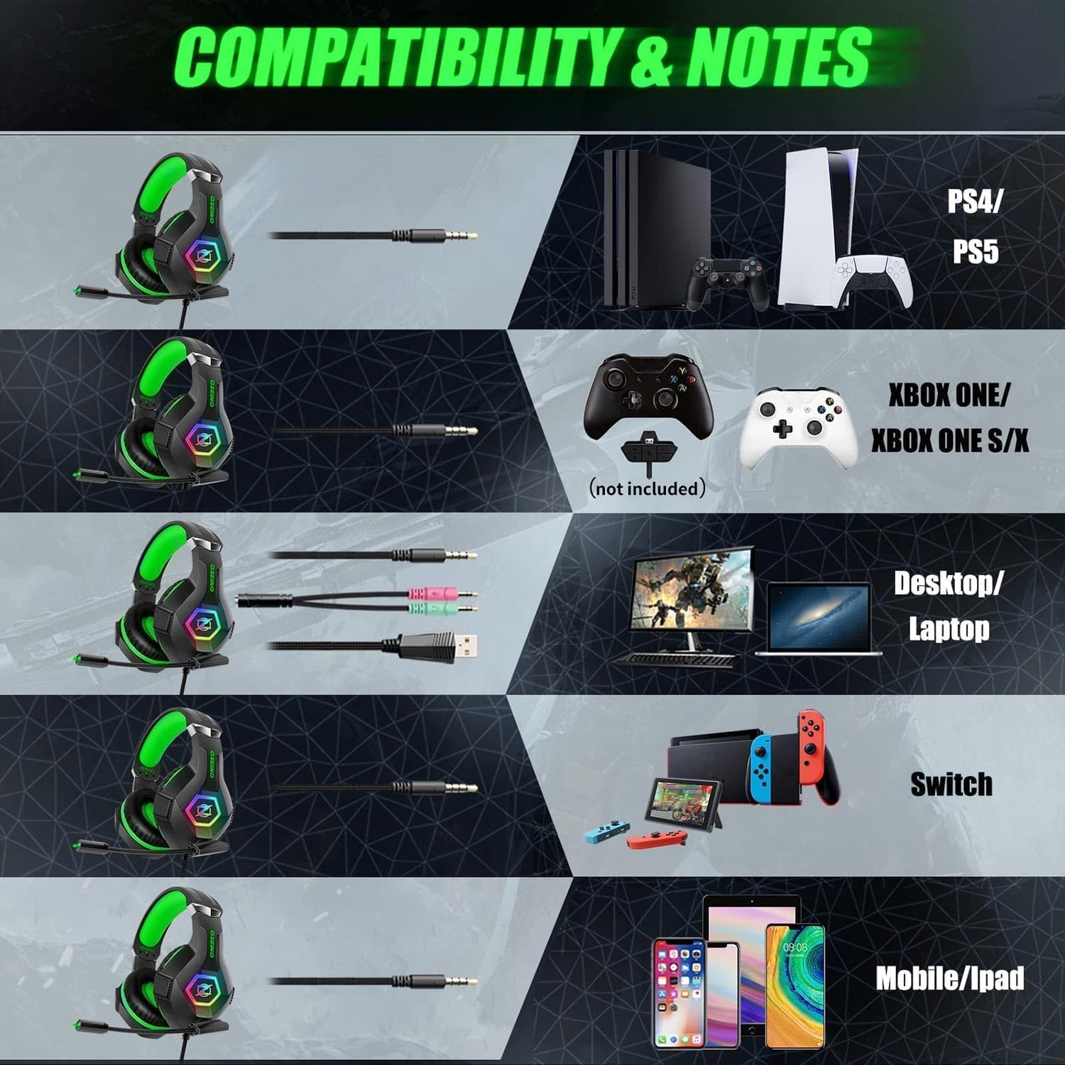 Gaming Headset Stereo Surround Sound Gaming