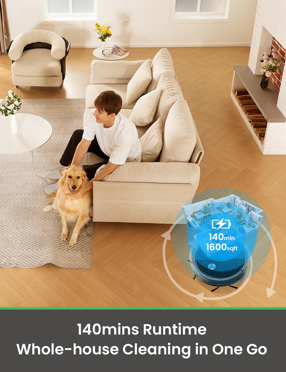 Vexilar Self-Emptying Robot Vacuum Cleaner with Mop