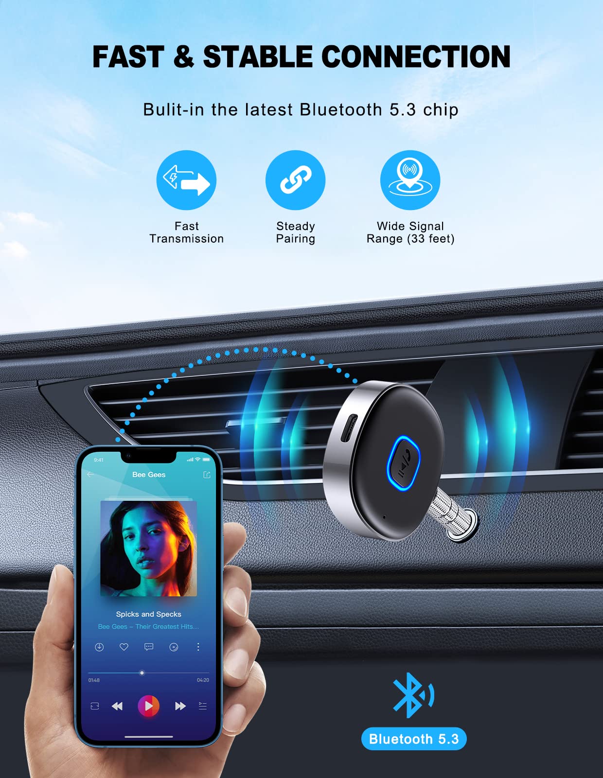Mohard Car Bluetooth AUX Adapter