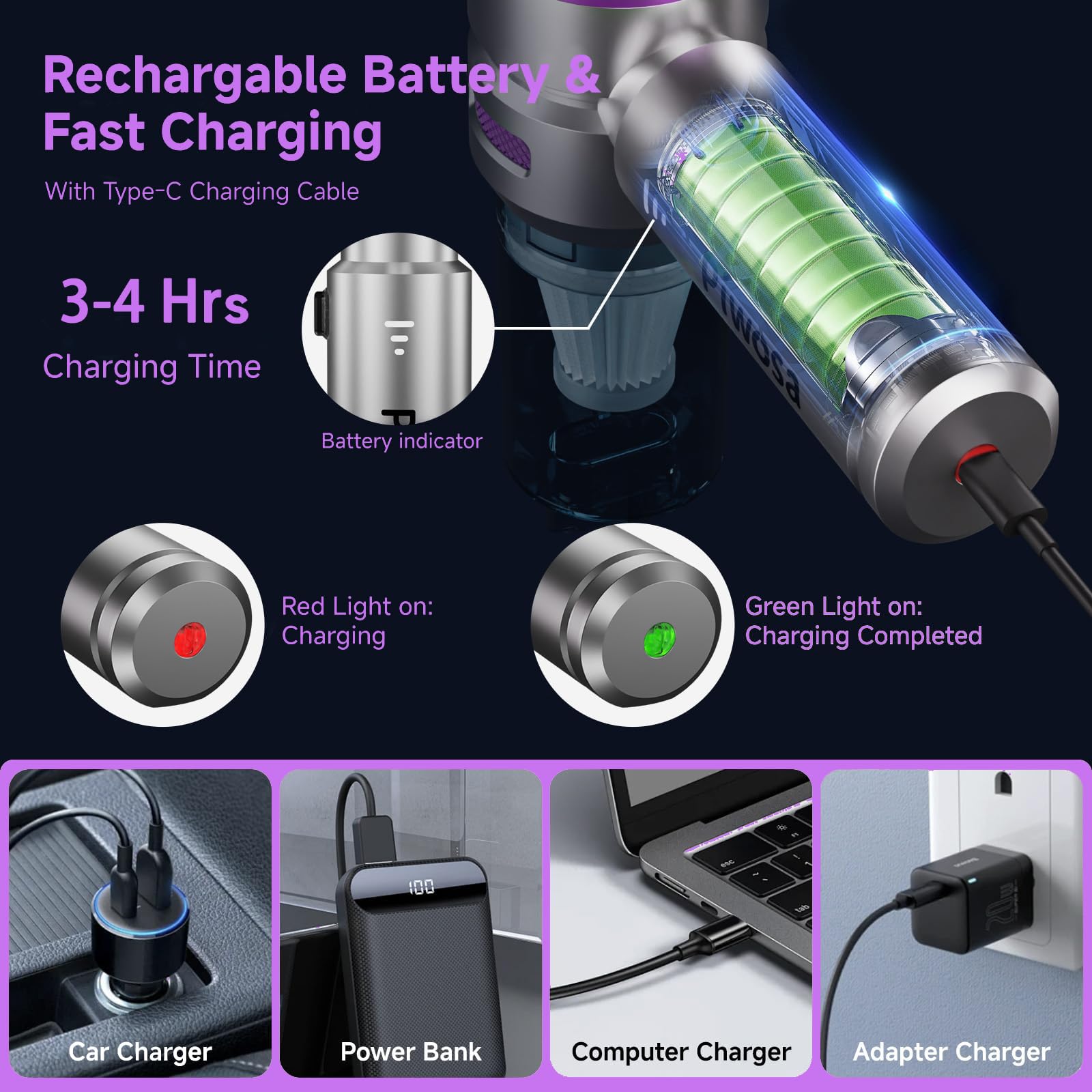 Lyiazsoy Car Vacuum Cleaner,22000PA High Power Mini Vacuum Cleaner