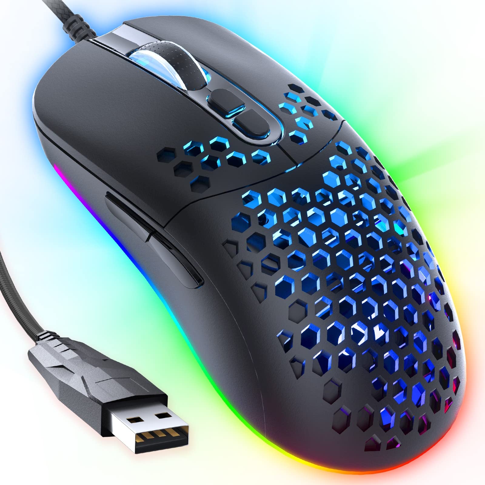 CYD C309 RGB Wired-Mouse for Laptop