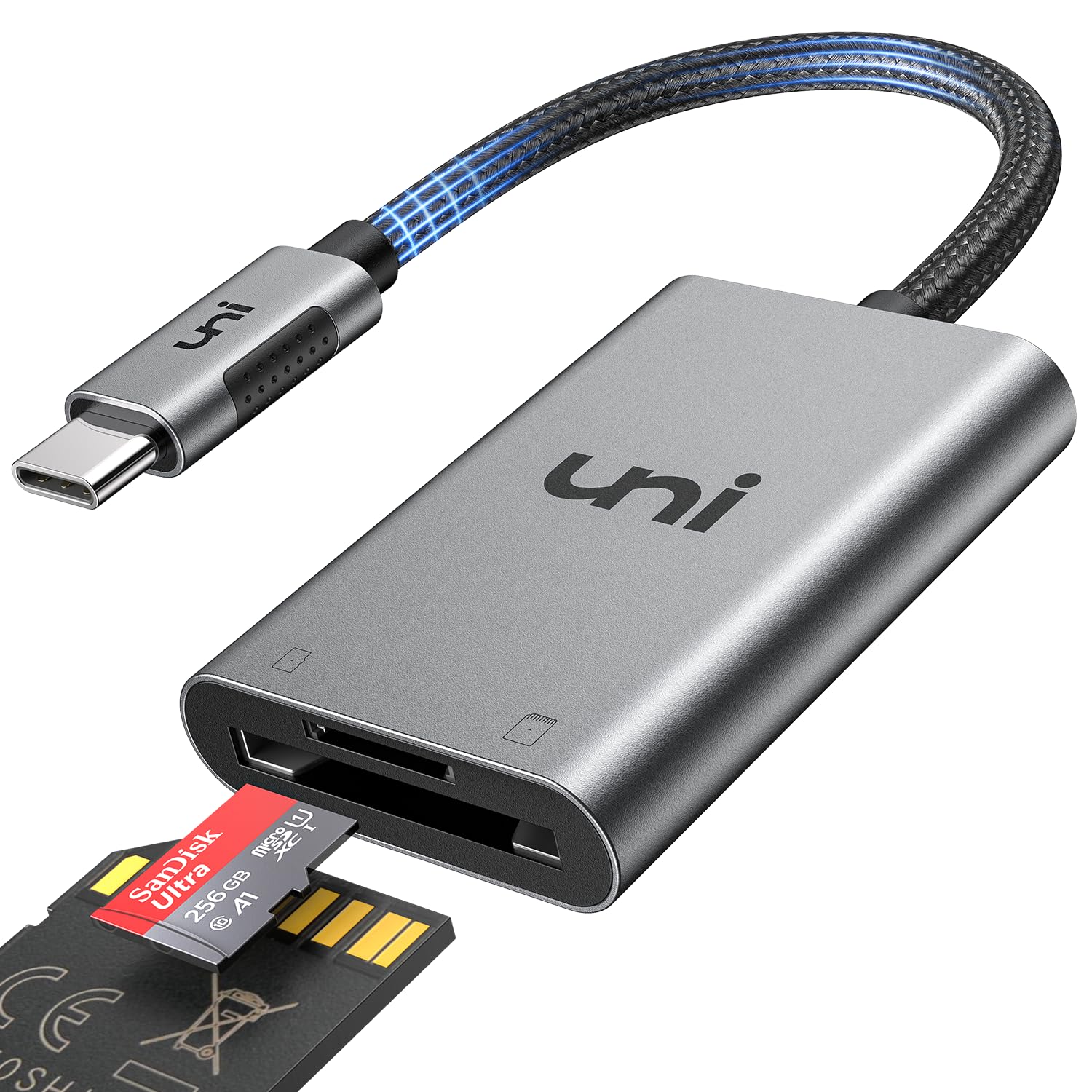 uni SD Card Reader, Aluminum USB