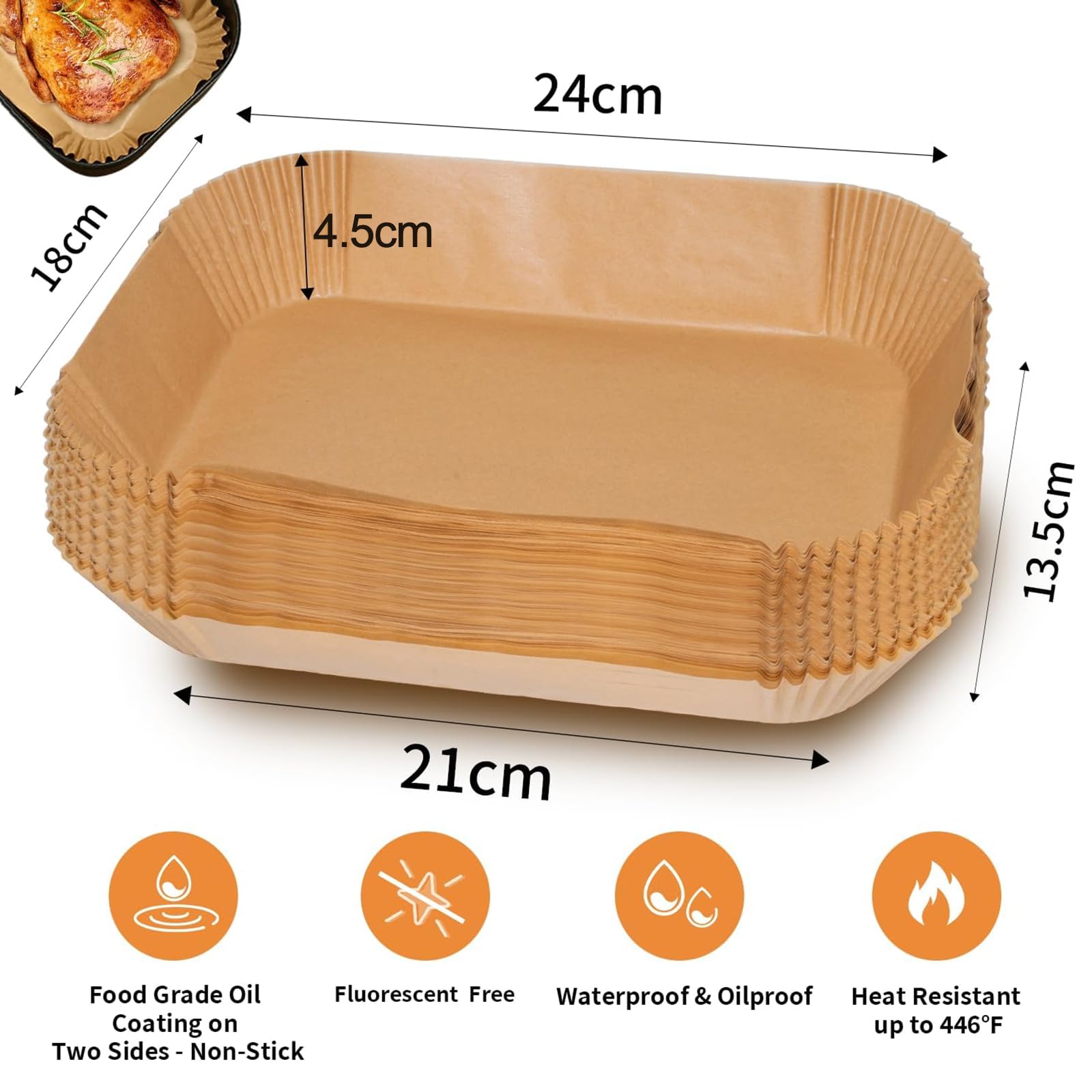 150PC Air Fryer Liners, Ninja Air Fryer Paper Liners Disposable