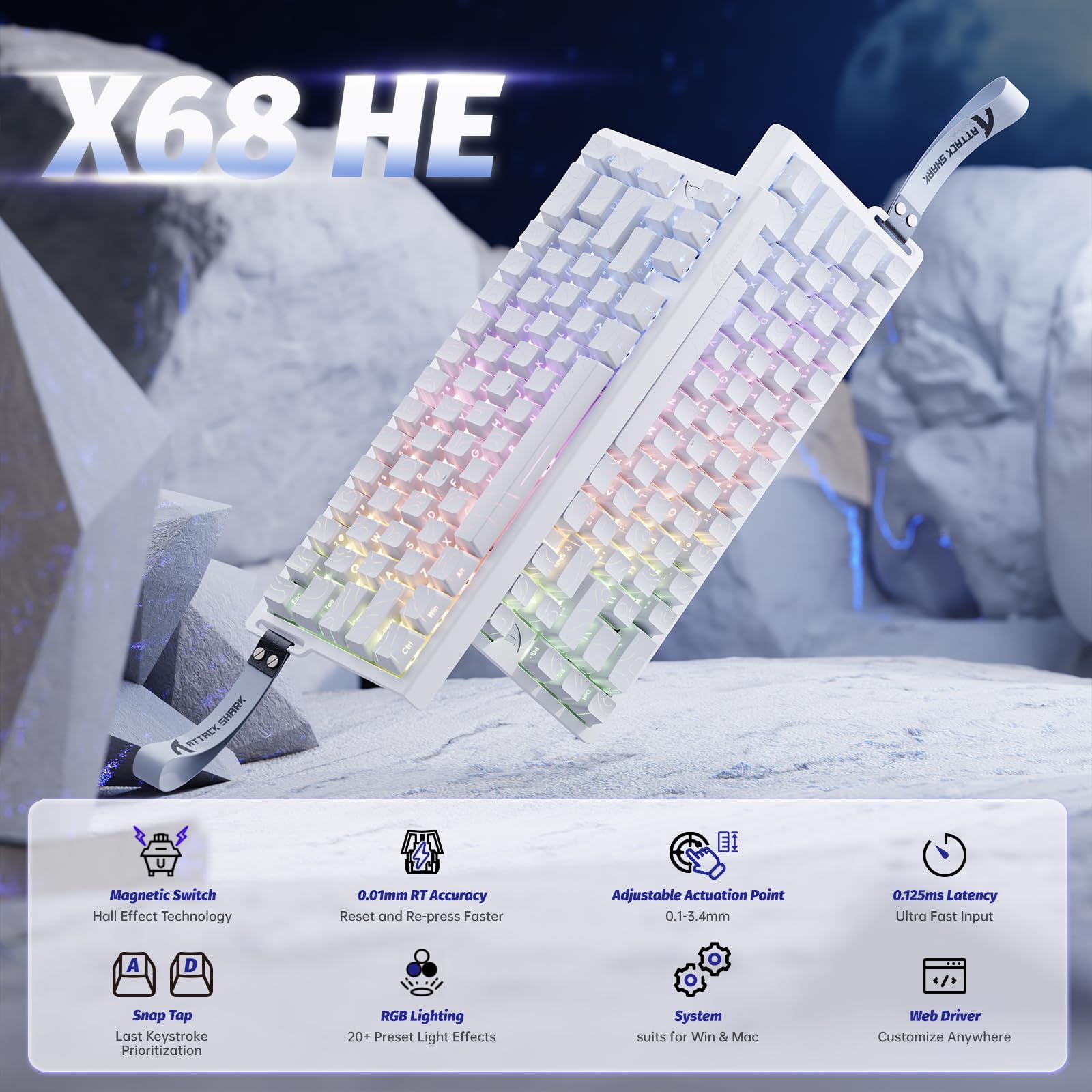 ATTACK SHARK X68 HE & R1 Gaming Keyboard