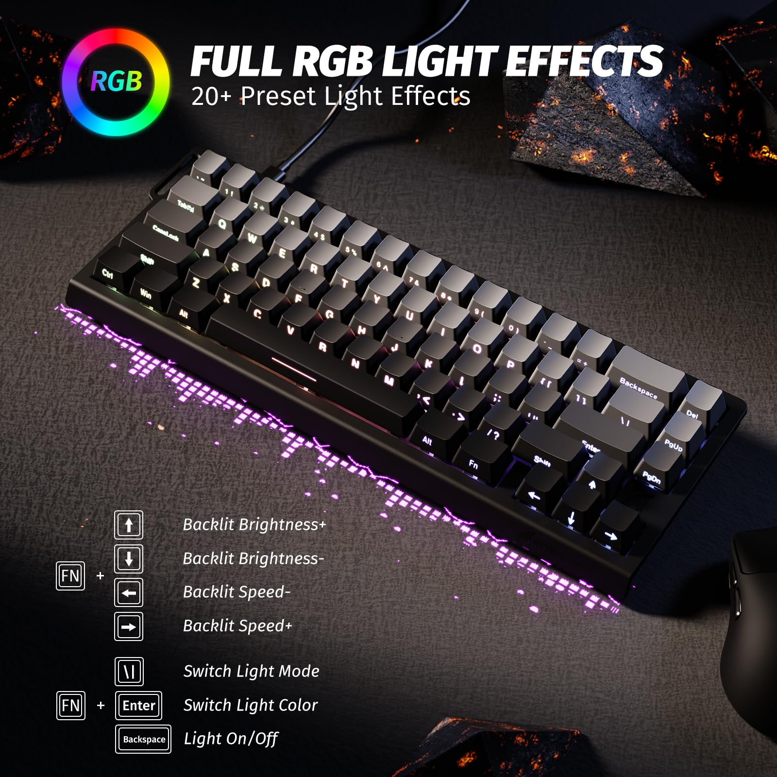 ATTACK SHARK X68 HE & R1 Gaming Keyboard
