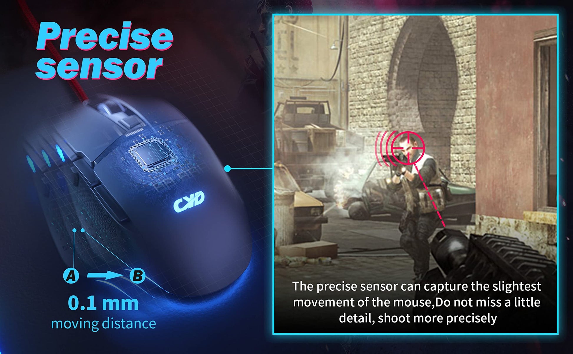 CYD C309 RGB Wired-Mouse for Laptop